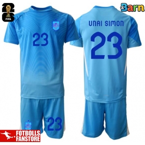 Spanien Unai Simon #23 Målvakt Hemmatröja Barn VM 2026 Kortärmad (+ Korta byxor)