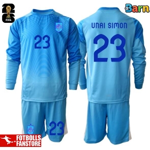 Spanien Unai Simon #23 Målvakt Hemmatröja Barn VM 2026 Långärmad (+ Korta byxor)