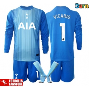 Tottenham Hotspur Guglielmo Vicario #1 Målvakt Bortatröja Barn 2025-26 Långärmad (+ Korta byxor)