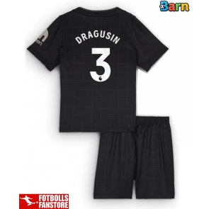 Tottenham Hotspur Radu Dragusin #3 Bortatröja Barn 2025-26 Kortärmad (+ Korta byxor)