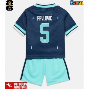 Tyskland Aleksandar Pavlovic #5 Bortatröja Barn VM 2026 Kortärmad (+ Korta byxor)