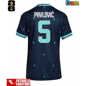 Tyskland Aleksandar Pavlovic #5 Bortatröja Dam VM 2026 Kortärmad