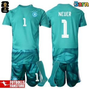 Tyskland Manuel Neuer #1 Målvakt Hemmatröja Barn VM 2026 Kortärmad (+ Korta byxor)
