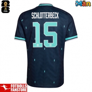 Tyskland Nico Schlotterbeck #15 Bortatröja VM 2026 Kortärmad