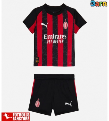 AC Milan Hemmatröja Barn 2025-26 Kortärmad (+ Korta byxor)