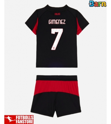 AC Milan Santiago Gimenez #7 Hemmatröja Barn 2025-26 Kortärmad (+ Korta byxor)