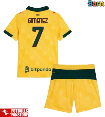 AC Milan Santiago Gimenez #7 Tredje Tröja Barn 2025-26 Kortärmad (+ Korta byxor)