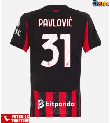 AC Milan Strahinja Pavlovic #31 Hemmatröja Dam 2025-26 Kortärmad