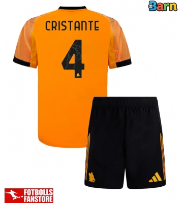AS Roma Bryan Cristante #4 Bortatröja Barn 2025-26 Kortärmad (+ Korta byxor)