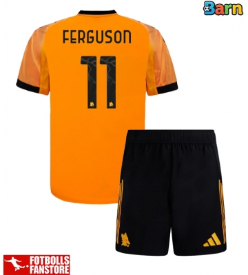 AS Roma Evan Ferguson #11 Bortatröja Barn 2025-26 Kortärmad (+ Korta byxor)
