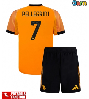 AS Roma Lorenzo Pellegrini #7 Bortatröja Barn 2025-26 Kortärmad (+ Korta byxor)