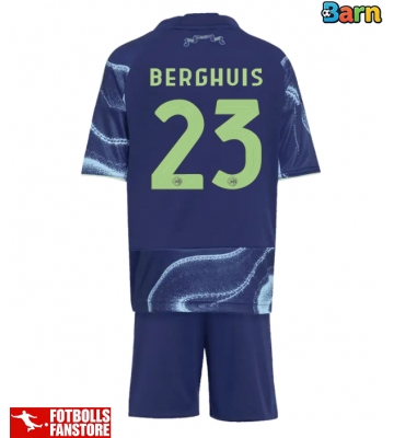 Ajax Steven Berghuis #23 Bortatröja Barn 2025-26 Kortärmad (+ Korta byxor)