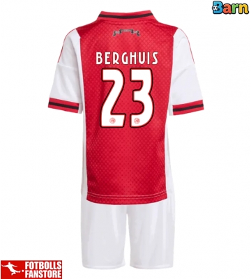 Ajax Steven Berghuis #23 Hemmatröja Barn 2025-26 Kortärmad (+ Korta byxor)