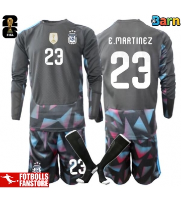 Argentina Emiliano Martinez #23 Målvakt Hemmatröja Barn VM 2026 Långärmad (+ Korta byxor)