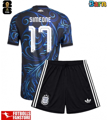 Argentina Giuliano Simeone #17 Bortatröja Barn VM 2026 Kortärmad (+ Korta byxor)