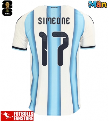 Argentina Giuliano Simeone #17 Hemmatröja VM 2026 Kortärmad