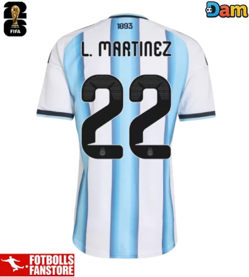 Argentina Lautaro Martinez #22 Hemmatröja Dam VM 2026 Kortärmad