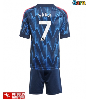 Arsenal Bukayo Saka #7 Bortatröja Barn 2025-26 Kortärmad (+ Korta byxor)