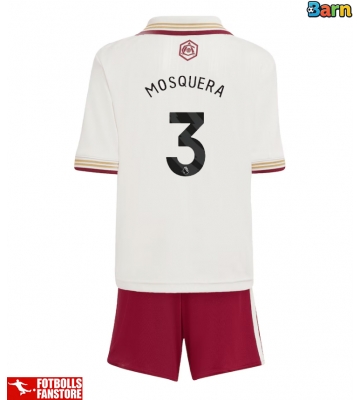 Arsenal Cristhian Mosquera #3 Tredje Tröja Barn 2025-26 Kortärmad (+ Korta byxor)