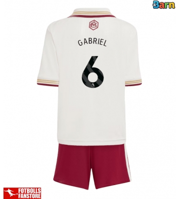 Arsenal Gabriel Magalhaes #6 Tredje Tröja Barn 2025-26 Kortärmad (+ Korta byxor)