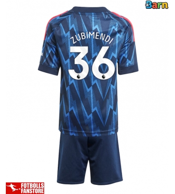 Arsenal Martin Zubimendi #36 Bortatröja Barn 2025-26 Kortärmad (+ Korta byxor)