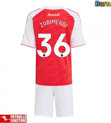 Arsenal Martin Zubimendi #36 Hemmatröja Barn 2025-26 Kortärmad (+ Korta byxor)
