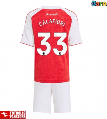 Arsenal Riccardo Calafiori #33 Hemmatröja Barn 2025-26 Kortärmad (+ Korta byxor)