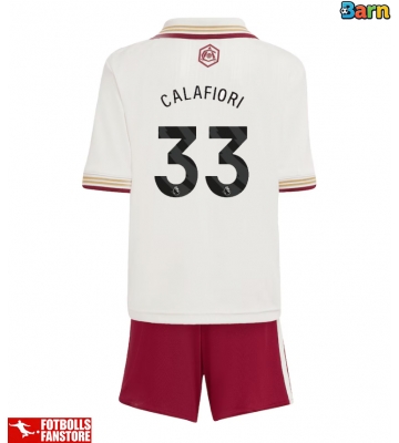 Arsenal Riccardo Calafiori #33 Tredje Tröja Barn 2025-26 Kortärmad (+ Korta byxor)