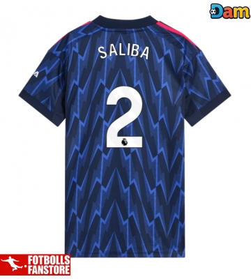 Arsenal William Saliba #2 Bortatröja Dam 2025-26 Kortärmad