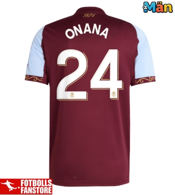 Aston Villa Amadou Onana #24 Hemmatröja 2025-26 Kortärmad