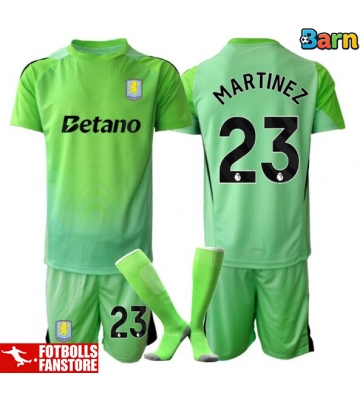 Aston Villa Emiliano Martinez #23 Målvakt Bortatröja Barn 2025-26 Kortärmad (+ Korta byxor)