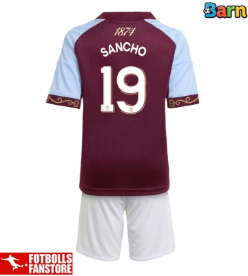 Aston Villa Jadon Sancho #19 Hemmatröja Barn 2025-26 Kortärmad (+ Korta byxor)