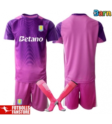 Aston Villa Målvakt Tredje Tröja Barn 2025-26 Kortärmad (+ Korta byxor)