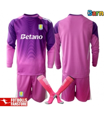 Aston Villa Målvakt Tredje Tröja Barn 2025-26 Långärmad (+ Korta byxor)