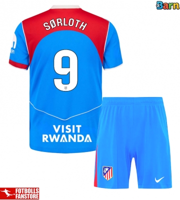 Atletico Madrid Alexander Sorloth #9 Tredje Tröja Barn 2025-26 Kortärmad (+ Korta byxor)