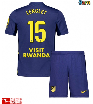 Atletico Madrid Clement Lenglet #15 Bortatröja Barn 2025-26 Kortärmad (+ Korta byxor)
