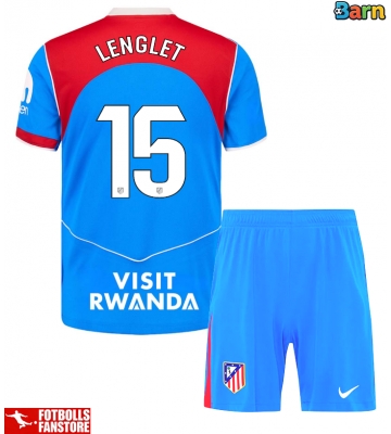 Atletico Madrid Clement Lenglet #15 Tredje Tröja Barn 2025-26 Kortärmad (+ Korta byxor)