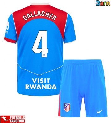 Atletico Madrid Conor Gallagher #4 Tredje Tröja Barn 2025-26 Kortärmad (+ Korta byxor)