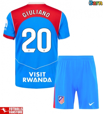 Atletico Madrid Giuliano Simeone #20 Tredje Tröja Barn 2025-26 Kortärmad (+ Korta byxor)