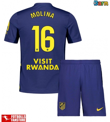 Atletico Madrid Nahuel Molina #16 Bortatröja Barn 2025-26 Kortärmad (+ Korta byxor)