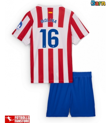 Atletico Madrid Nahuel Molina #16 Hemmatröja Barn 2025-26 Kortärmad (+ Korta byxor)