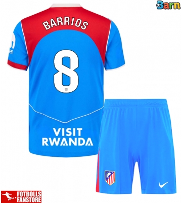 Atletico Madrid Pablo Barrios #8 Tredje Tröja Barn 2025-26 Kortärmad (+ Korta byxor)