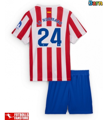 Atletico Madrid Robin Le Normand #24 Hemmatröja Barn 2025-26 Kortärmad (+ Korta byxor)