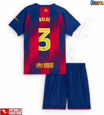 Barcelona Alejandro Balde #3 Hemmatröja Barn 2025-26 Kortärmad (+ Korta byxor)