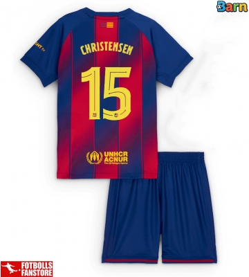 Barcelona Andreas Christensen #15 Hemmatröja Barn 2025-26 Kortärmad (+ Korta byxor)