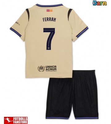 Barcelona Ferran Torres #7 Bortatröja Barn 2025-26 Kortärmad (+ Korta byxor)