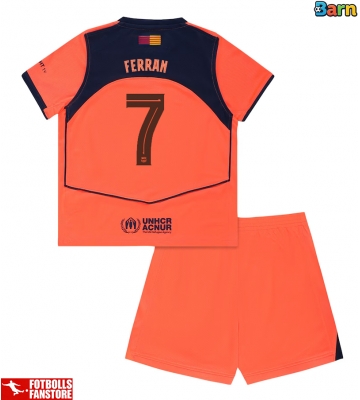 Barcelona Ferran Torres #7 Tredje Tröja Barn 2025-26 Kortärmad (+ Korta byxor)