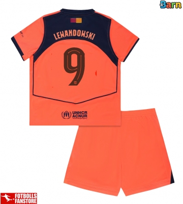 Barcelona Robert Lewandowski #9 Tredje Tröja Barn 2025-26 Kortärmad (+ Korta byxor)