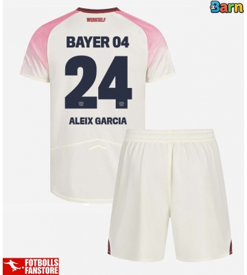 Bayer Leverkusen Aleix Garcia #24 Bortatröja Barn 2025-26 Kortärmad (+ Korta byxor)
