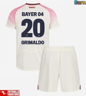Bayer Leverkusen Alejandro Grimaldo #20 Bortatröja Barn 2025-26 Kortärmad (+ Korta byxor)